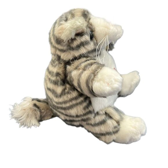 Unipak FatCat Kitty Tabby Cat Plush Gray White 10" Sitting Round Stuffed 2014 - Picture 5 of 8